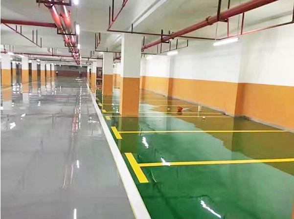万达商场地下停车场地坪